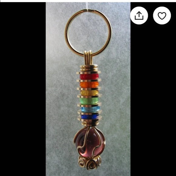 Chakra Rainbow Keychain or Zipper Pull - Picture 3 of 7